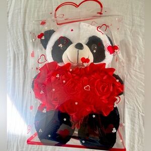 Panda bear stuffed plush holiday celebration gift